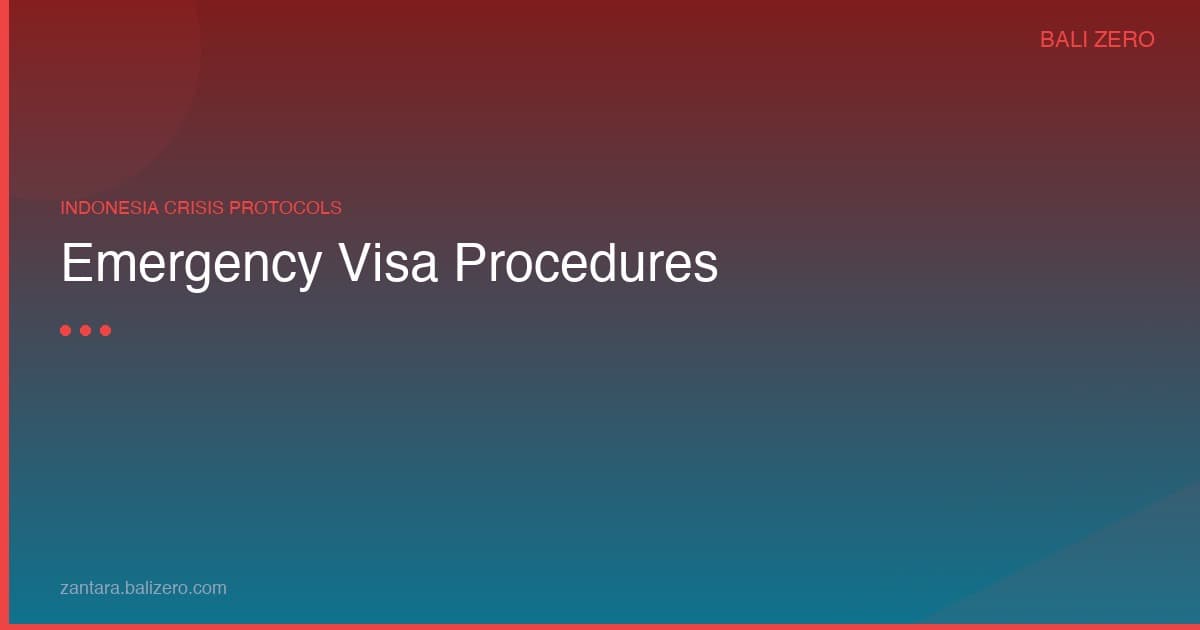 emergency visa procedures Indonesia lost passport medical emergency 2026